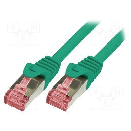 1 pcs x LOGILINK - CQ2075S - Patch cord, S/FTP, 6, stranded, Cu, LSZH, green, 5m, 27AWG