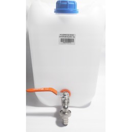 Water bank canister with tap and metal valve, 10 liters