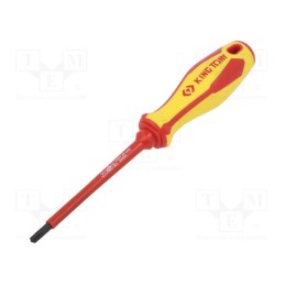 1 pcs x KING TONY - 1.47E+106 - Screwdriver, insulated, PlusMinus cross PH-type, SL/PH1, 100mm