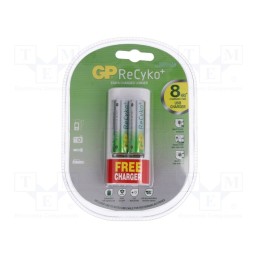 1 pcs x GP - GP U211+ 2 X R6 2100MAH - Charger: for rechargeable batteries, Ni-MH, Size: AA,AAA