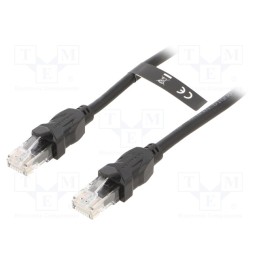 1 pcs x VENTION - IBBBK - Patch cord, U/UTP, 6, Cu, PVC, black, 8m, RJ45 plug,both sides