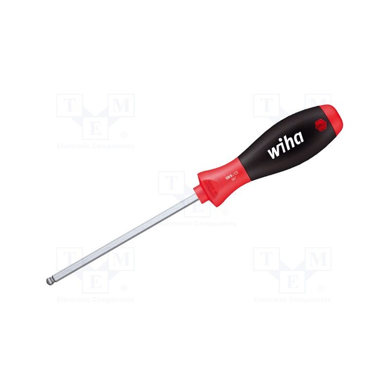 1 pcs x WIHA - 26305 - Screwdriver, hex key,spherical, HEX 2,5mm, SoftFinish®