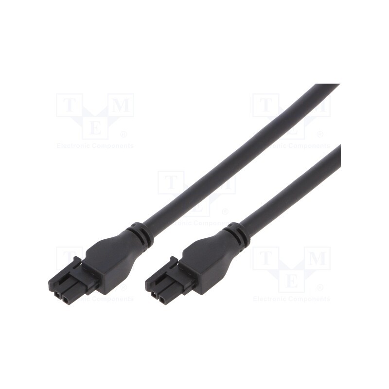 1 pcs x MOLEX - 2451320210 - Cable, Micro-Fit 3.0, female, PIN: 2, Len: 1m, 5.5A, Insulation: PVC