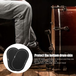 2pcs drum skin sticker protective reinforcement