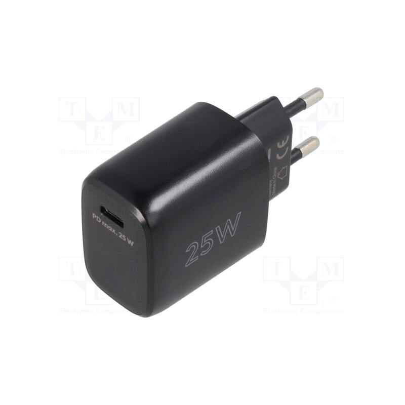 1 pcs x Goobay - 65367 - Power supply: switched-mode, plug, 3.3÷5.9VDC,, 25W, Plug: EU