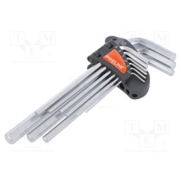 1 set x PROLINE - 48319 - Wrenches set, hex key, Chrom-vanadium steel, 9pcs.