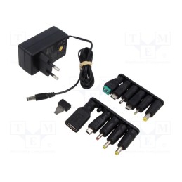 1 pcs x Goobay - 64568 - Power supply: switched-mode, plug, 3VDC,, 12W, Plug: EU, 74.6%, 1A