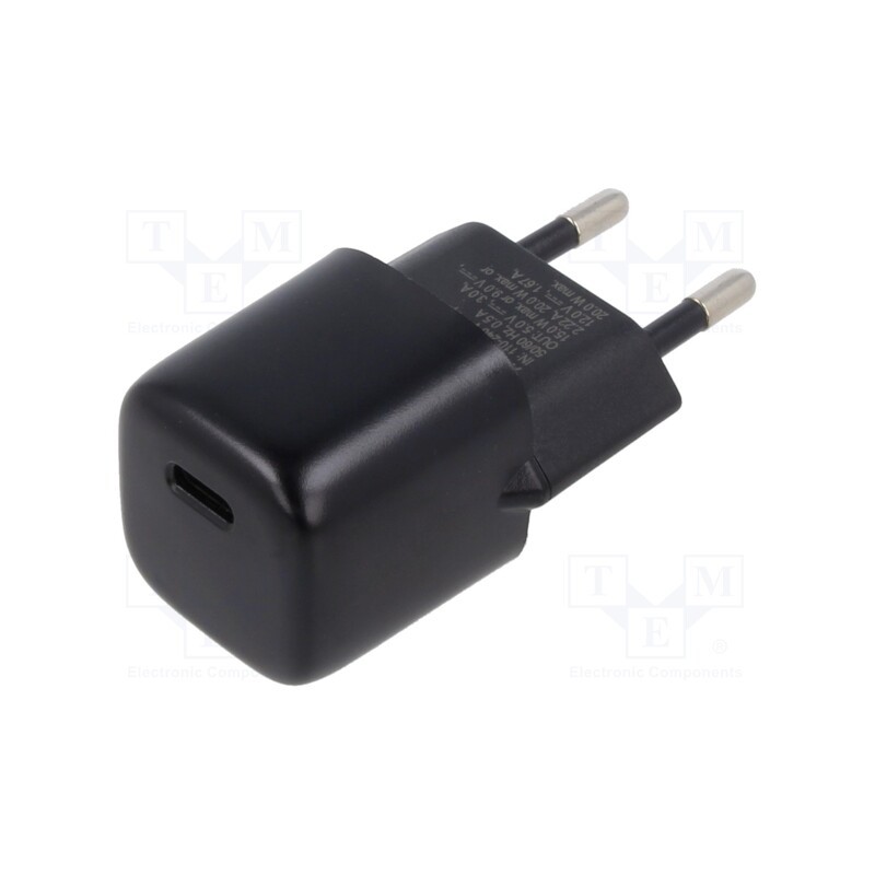1 pcs x Goobay - 59357 - Power supply: switched-mode, plug, 5VDC,, 20W, Plug: EU, Out: USB C