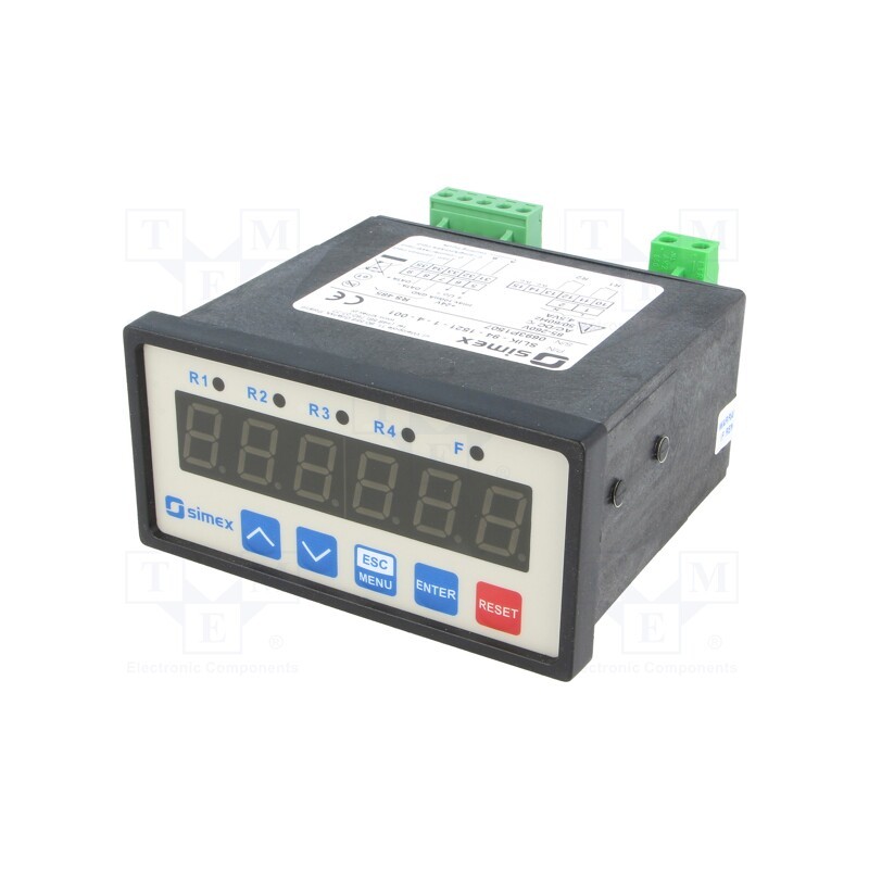 1 pcs x SIMEX - SLIK-94-1521-1-4-001 - Counter: electronical, LED, pulses, -99999÷999999, supply, IP64