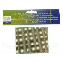1 pcs x VELLEMAN - ECL1/2 - Board: universal, eurocard,single sided,prototyping, W: 100mm