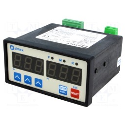 1 pcs x SIMEX - SLN-94-1421-1-4 - Counter: electronical, LED x2, pulses, 999, supply, IP65, 85÷260VDC