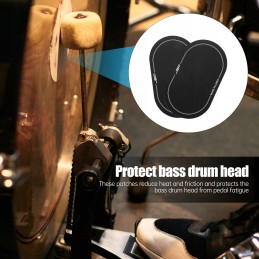 Single bass drumheads patch guitar pedals