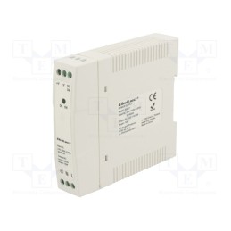 1 pcs x QOLTEC - 50907 - Power supply: switched-mode, for DIN rail, 10W, 24VDC, 0.42A, IP20