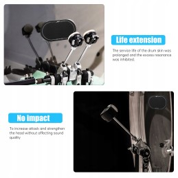 Set of bass drumheads, screen protector, 4 pcs