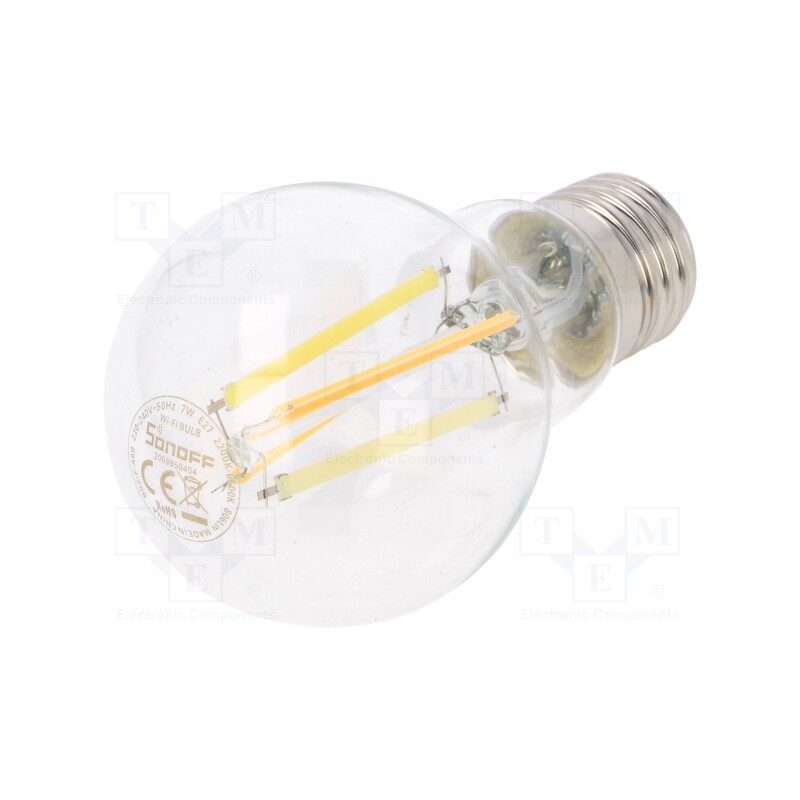 1 pcs x SONOFF - B02-F-A60 - LED lamp, white,warm white,cool white, E27, 806lm, 7W, 360°, B02