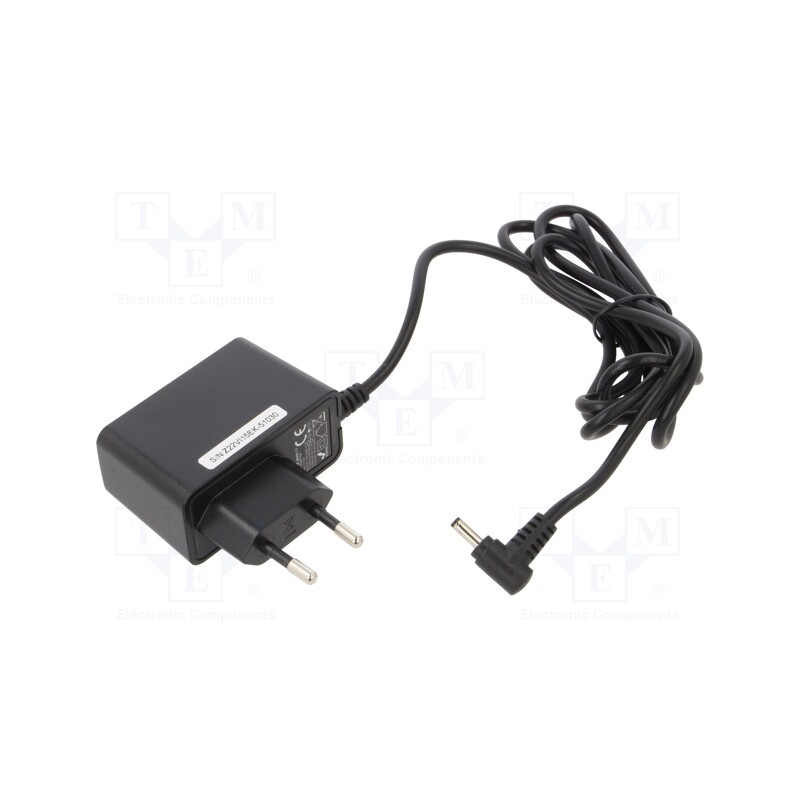 1 pcs x QOLTEC - 51030 - Power supply: switched-mode, plug, 5VDC, 2.1A, 10.5W, Out: 3,5/1,35