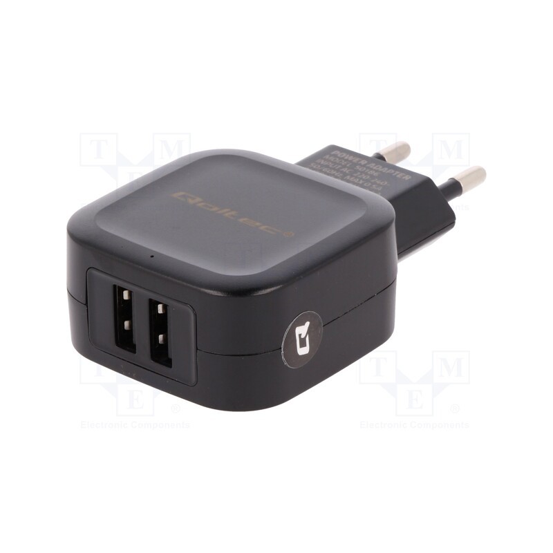 1 pcs x QOLTEC - 50186 - Power supply: switched-mode, mains power supply,plug,charger