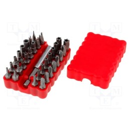 1 set x GOLDTOOL - GSD-113 - Kit: screwdriver bits, 25mm, plastic case, 33pcs.