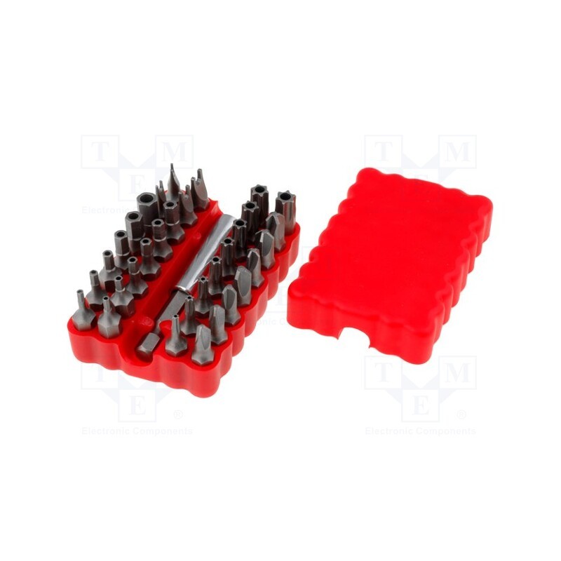 1 set x GOLDTOOL - GSD-113 - Kit: screwdriver bits, 25mm, plastic case, 33pcs.