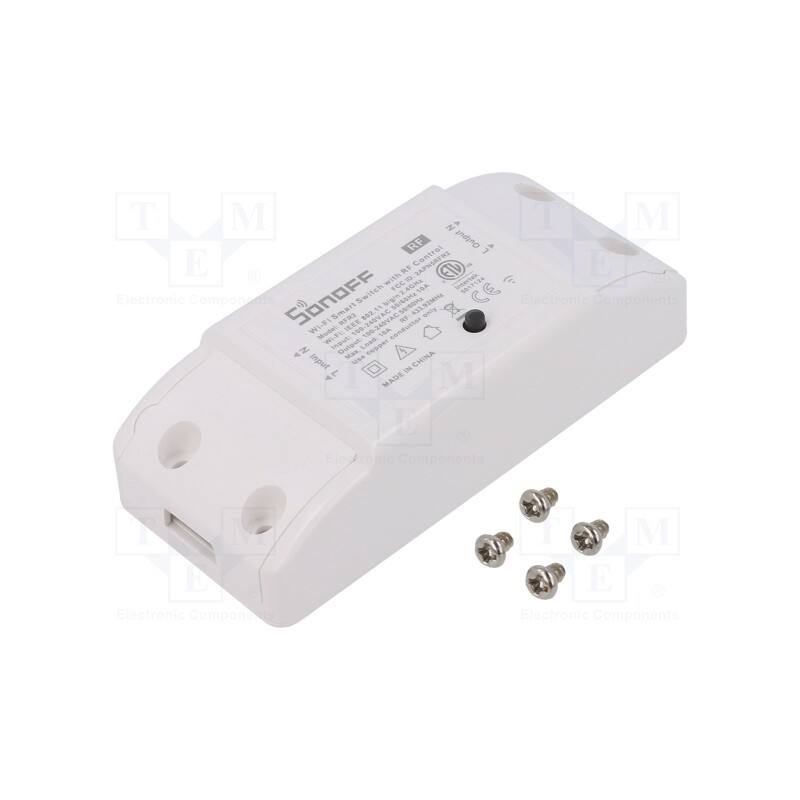 1 pcs x SONOFF - RFR2 - Single channel controller, 100÷240VAC, -10÷40°C, OUT: 1, 10A