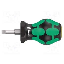 1 pcs x WERA - 5008842001 - Screwdriver, slot, 5,5x1,0mm, STUBBY, Blade length: 24.5mm
