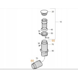 Steel exhaust pipe of the furnace 55mm truma s3002 trumatic camper trailer