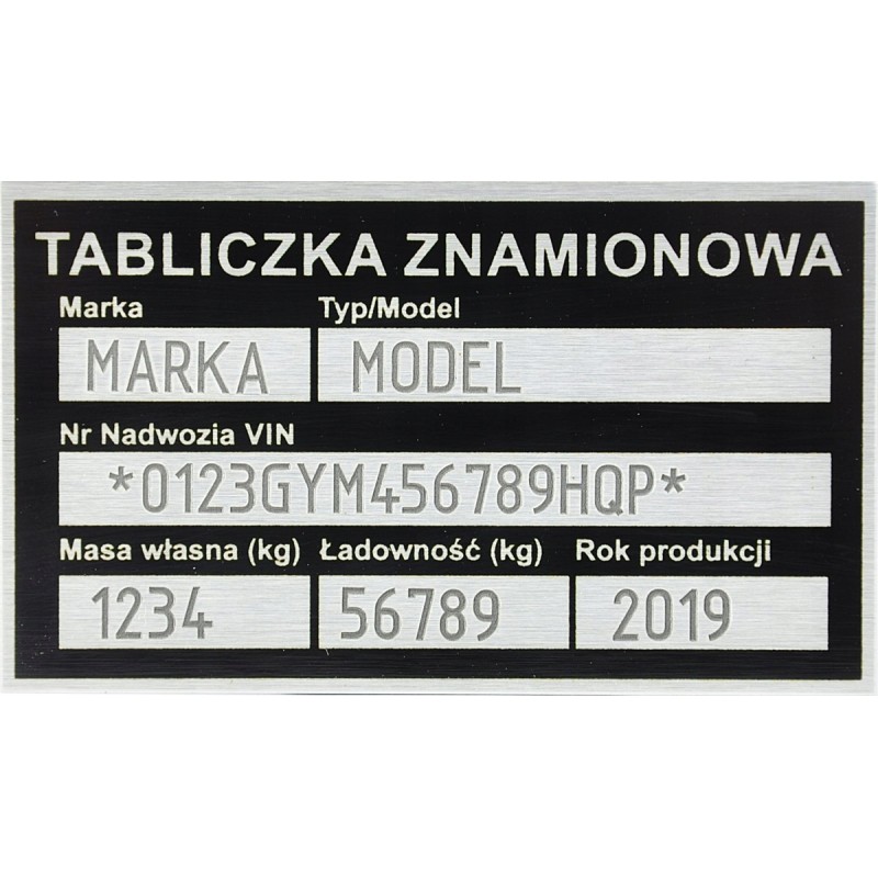 The nameplate of the replacement trailer is stamped