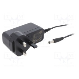1 pcs x XP POWER - VEL18US090-UK-JA - Power supply: switched-mode, plug, 9VDC, 2A, 18W, Out: 5,5/2,1, 85%