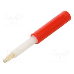 1 pcs x STu00c4UBLI - 24.0100-22 - Plug, 2mm banana, 25A, 30VAC, 60VDC, red, silver plated, 47mm