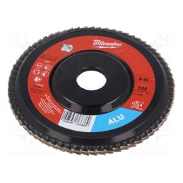 1 pcs x Milwaukee - 4932479092 - Flap grinding wheels, Ø: 125mm, Øhole: 22.2mm, Granularity: 60