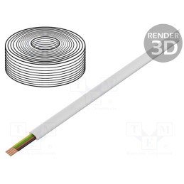 1 rol x GEMBIRD - TC1000S-100M - Wire: telecommunication cable, stranded, white, 100m, Core: CCS