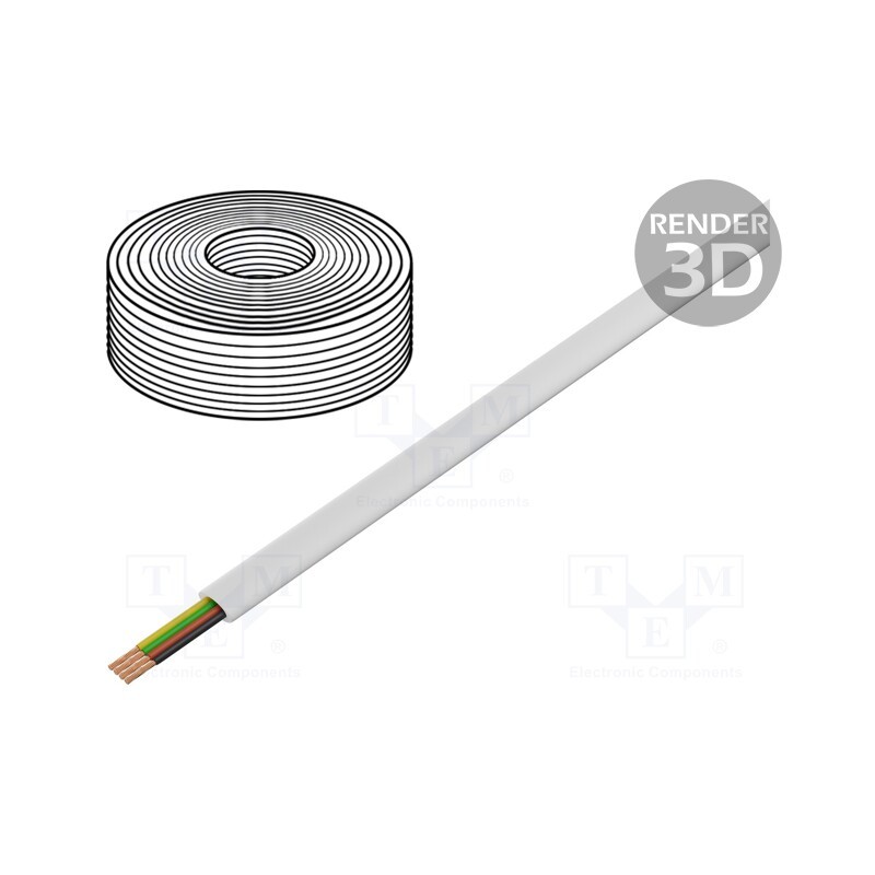 1 rol x GEMBIRD - TC1000S-100M - Wire: telecommunication cable, stranded, white, 100m, Core: CCS