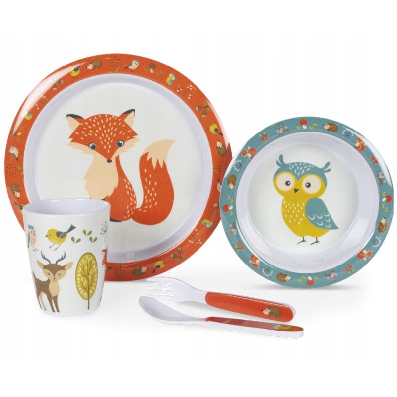 Woodland Creature campa children's dinner set