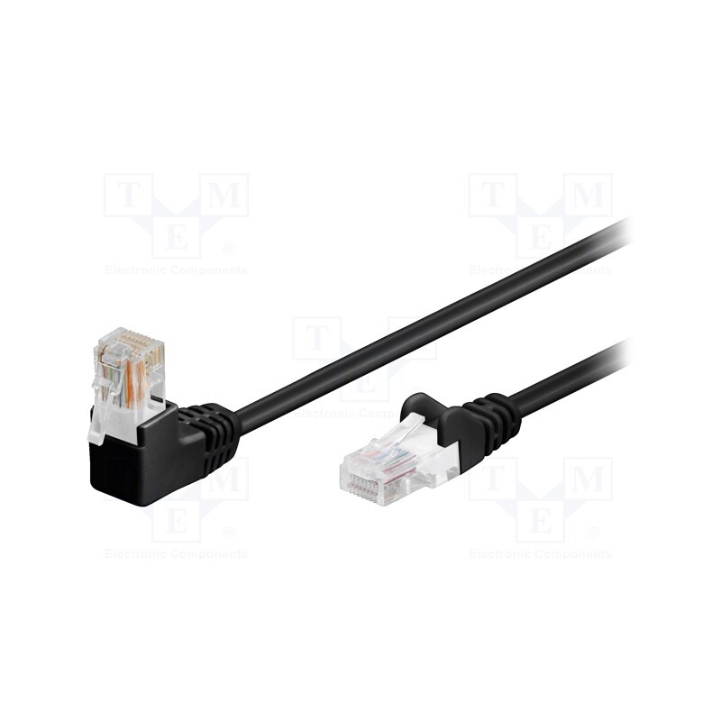 1 pcs x Goobay - 94172 - Patch cord, U/UTP, 5e, stranded, CCA, PVC, black, 2m, 26AWG