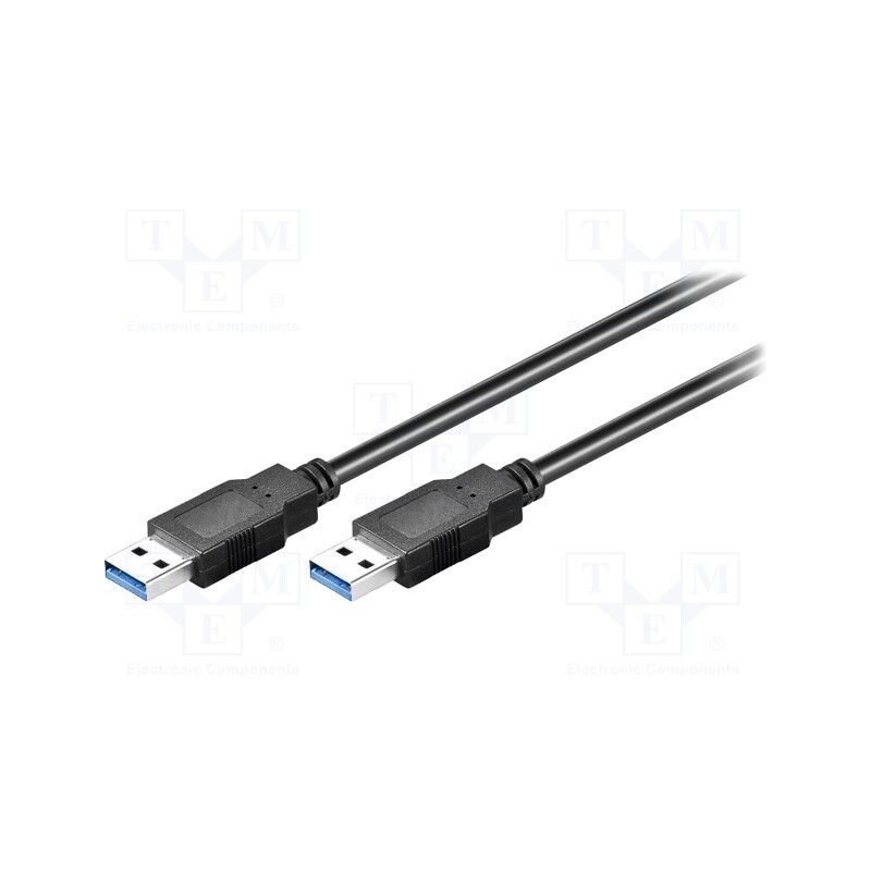 1 pcs x Goobay - 95716 - Cable, crossover,USB 3.0, USB A plug,both sides, 0.5m, black