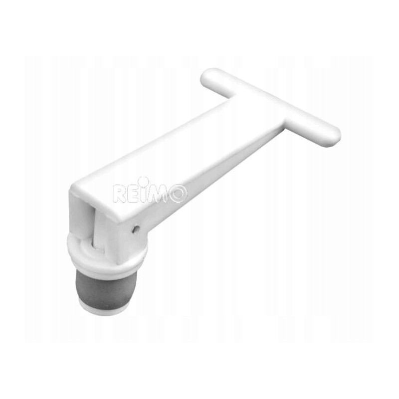 Drain for the clean water tank of a camper trailer