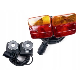 Set of trailer lamps, tail lights, 7 pin magnet