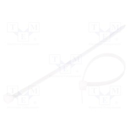 1 pcg x QOLTEC - 52242 - Cable tie, L: 160mm, W: 4.8mm, polyamide, natural, 100pcs, UL94V-2