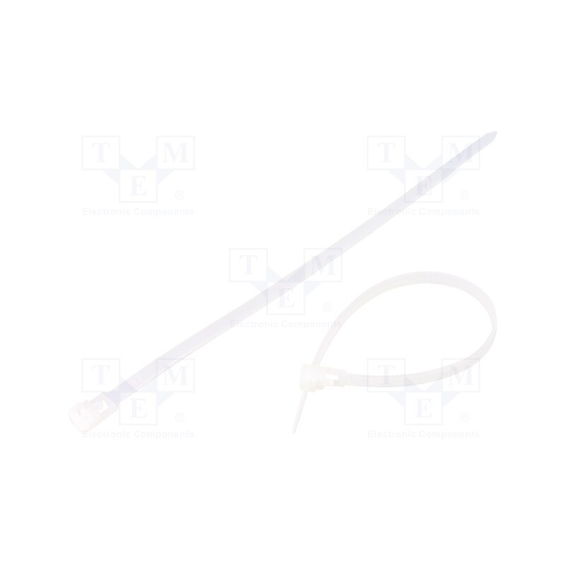 1 pcg x QOLTEC - 52240 - Cable tie, multi use, L: 200mm, W: 4.8mm, polyamide, natural