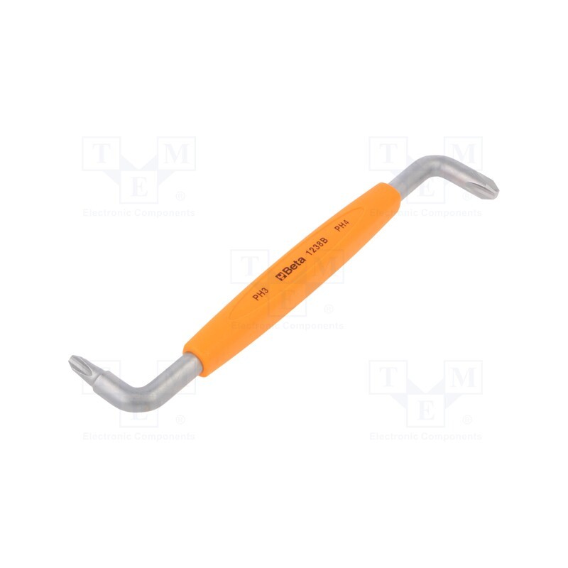1 pcs x BETA - 12380203 - Screwdriver, Phillips, double-sided,angular, PH3,PH4, 140mm
