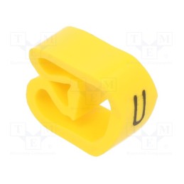 1 pcg x PARTEX - PA-30006AV40.U - Markers, Marking: U, 8÷16mm, PVC, yellow, -30÷60°C, leaded, PA-3