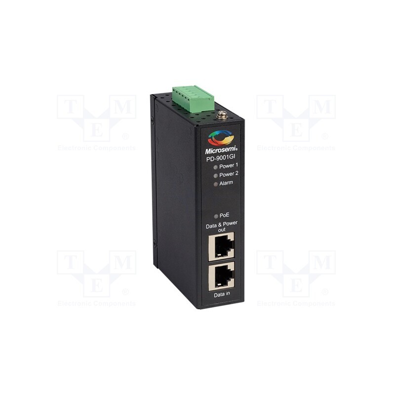 1 pcs x MICROCHIP (MICROSEMI) - PD-9001GI/DC - PoE power module, Ch: 1, 1Gbps, Usup: 20÷60VDC, 30W, IP30, indoor