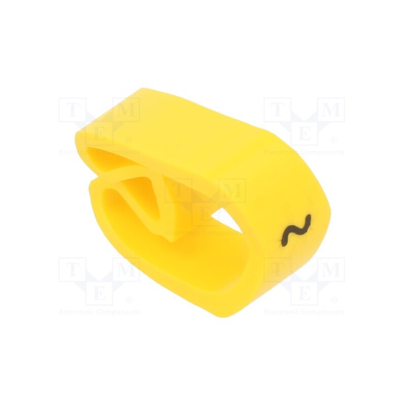 1 pcg x PARTEX - PA-30006AV40.SIN - Markers, 8÷16mm, PVC, yellow, -30÷60°C, leaded, PA-3, UL94V-0, L: 6mm