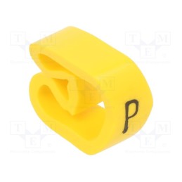 1 pcg x PARTEX - PA-30006AV40.P - Markers, Marking: P, 8÷16mm, PVC, yellow, -30÷60°C, leaded, PA-3
