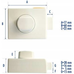 Additional lock, heosafe camper external door lock, 3 pcs