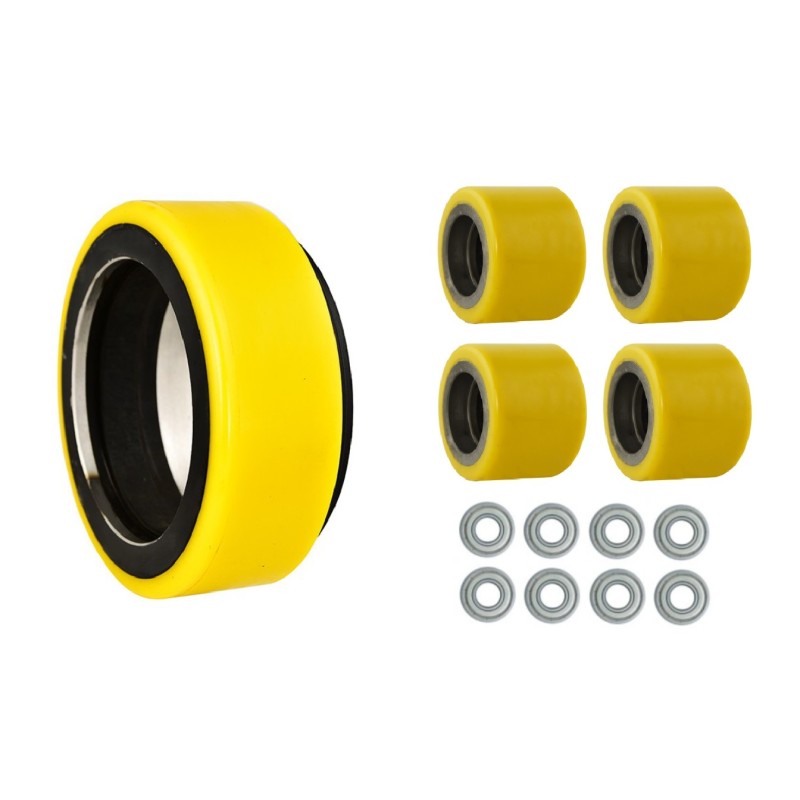 A set of wheels and rollers for a Jazgot ept12 ez trolley