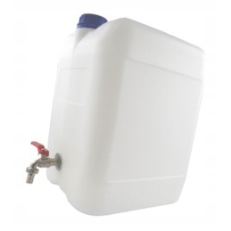 Water container canister with metal tap, 10 liters