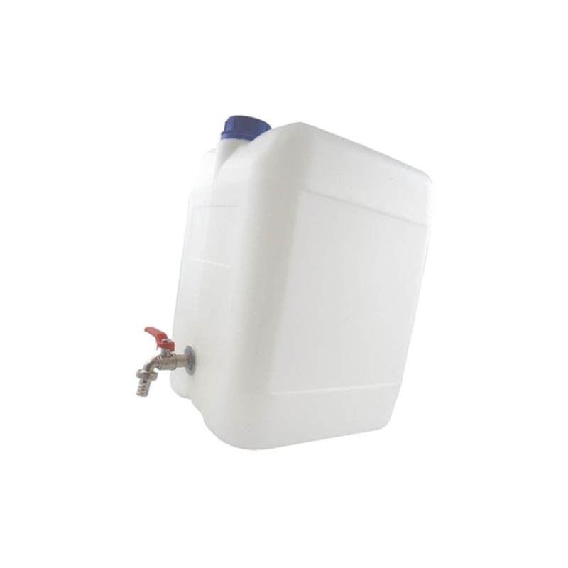 Water container canister with metal tap, 10 liters