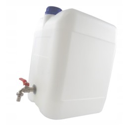 Water container canister with metal tap, 10 liters