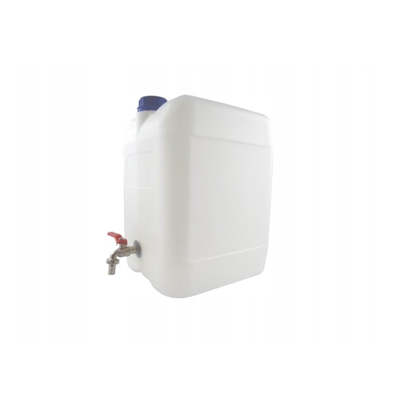 Water container canister with metal tap, 10 liters